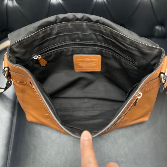 Coach Leather Messenger Bag in Tan - Picture 5 of 8